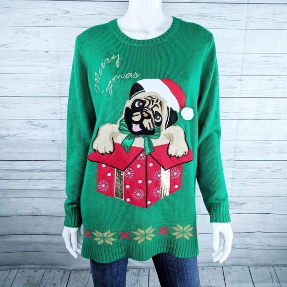 merry pugmas sweater